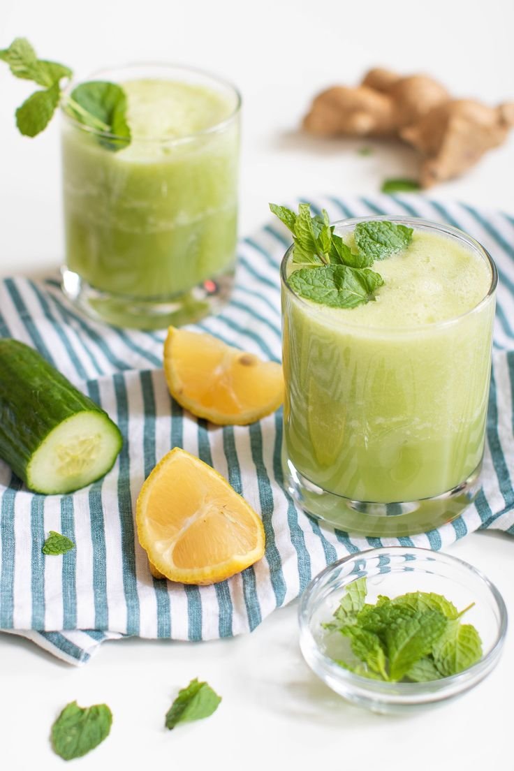 cucumber lemon, ginger